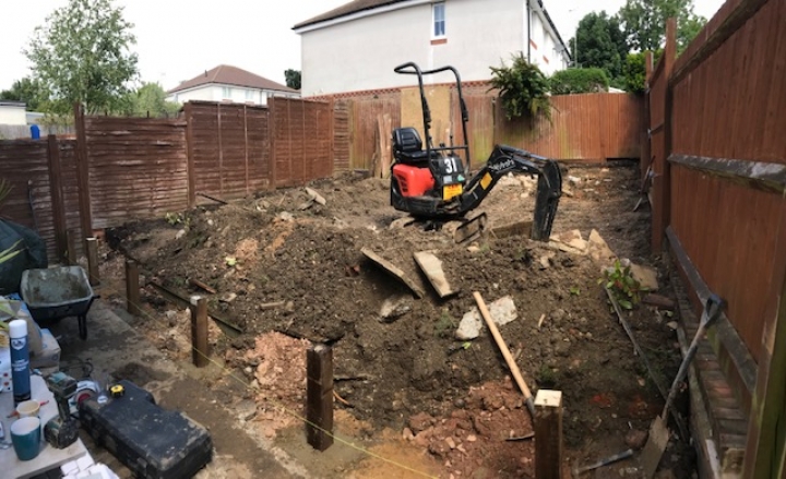 Garden makeover, Hertfordshire.