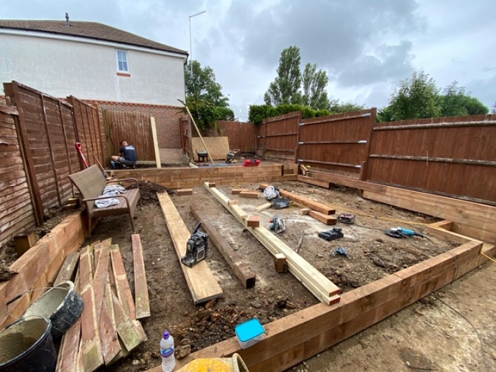 Garden makeover, Hertfordshire.